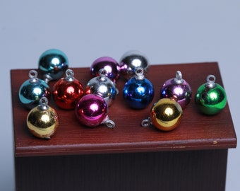 Dollhouse Miniature Christmas Ornament Bauble 1:12 1/6 Scale Decorations Holidays Santa Tree
