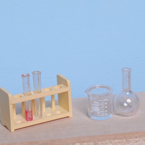 Beakers Test Tubes 1:12 Miniature Dollhouse Science Doctor - Etsy
