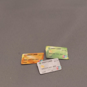 1/12 carte de crédit à l'échelle 1:6 carte cadeau maison de poupée miniatures maison de poupée rement carte cadeau shopping