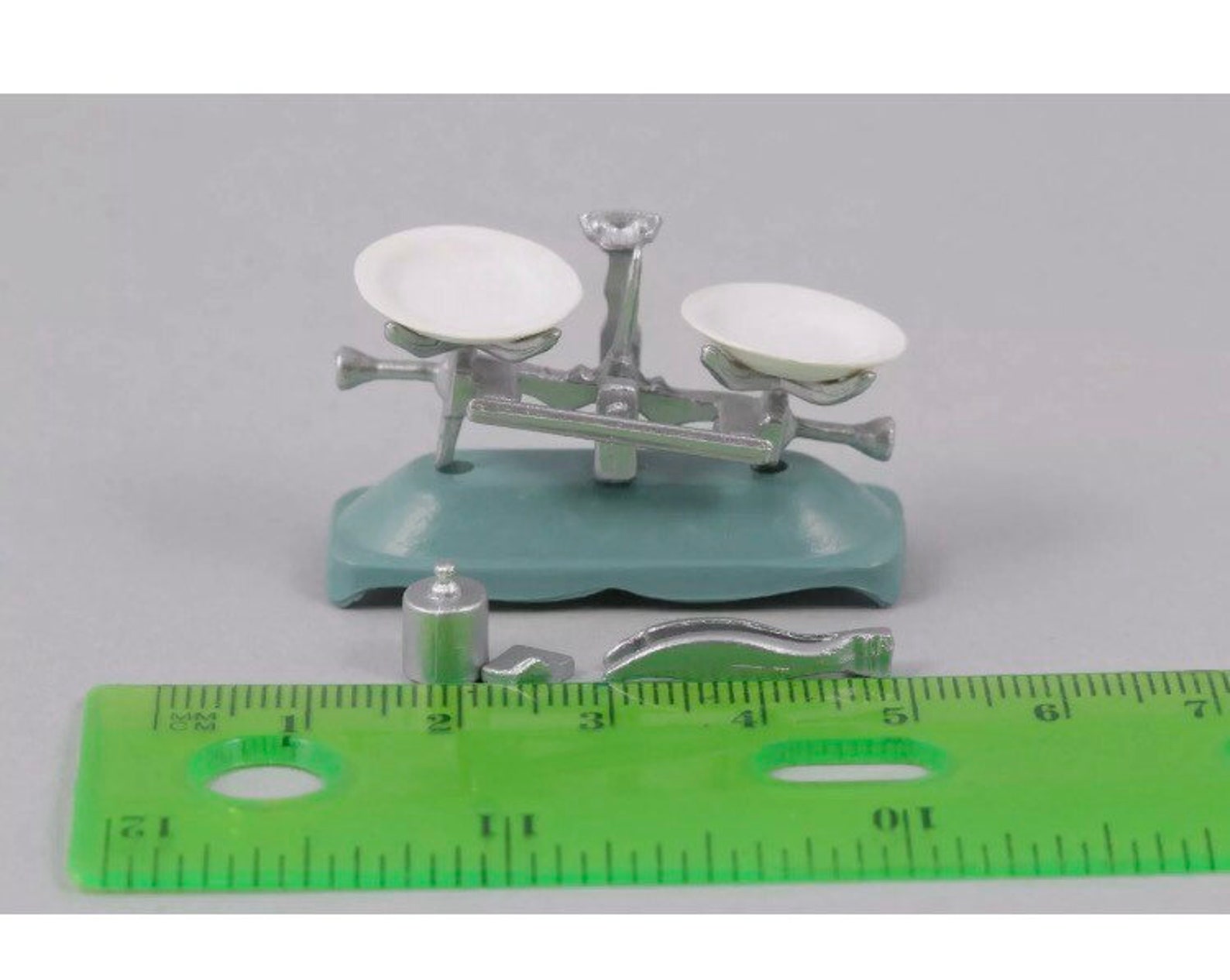Miniature Dollhouse Science Weight Scale Weights Classroom Etsy