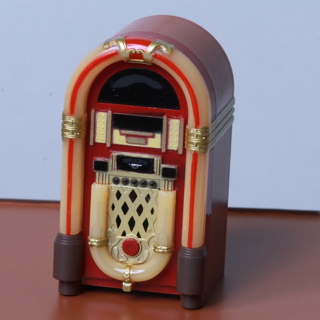 1:12 Scale Dollhouse Miniature Jukebox Retro Music Radio Songs ...