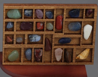 Juego de exhibición de piedras pulidas a escala 1:12 1/6 para casas de muñecas, divisor en miniatura, rocas científicas para coleccionistas