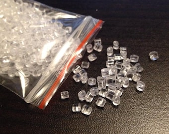 Cubitos de hielo en miniatura para casa de muñecas 1:12, para jardín de hadas, para rellenar el frigorífico, bebidas, comida congelada, mini manualidad, aprox. 10 g