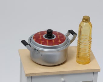 1: 6 Miniaturküche Töpfe Pot Dollhouse Miniatures 1: 6 Re-Ment Rement Rement Kochen Essen Restaurant