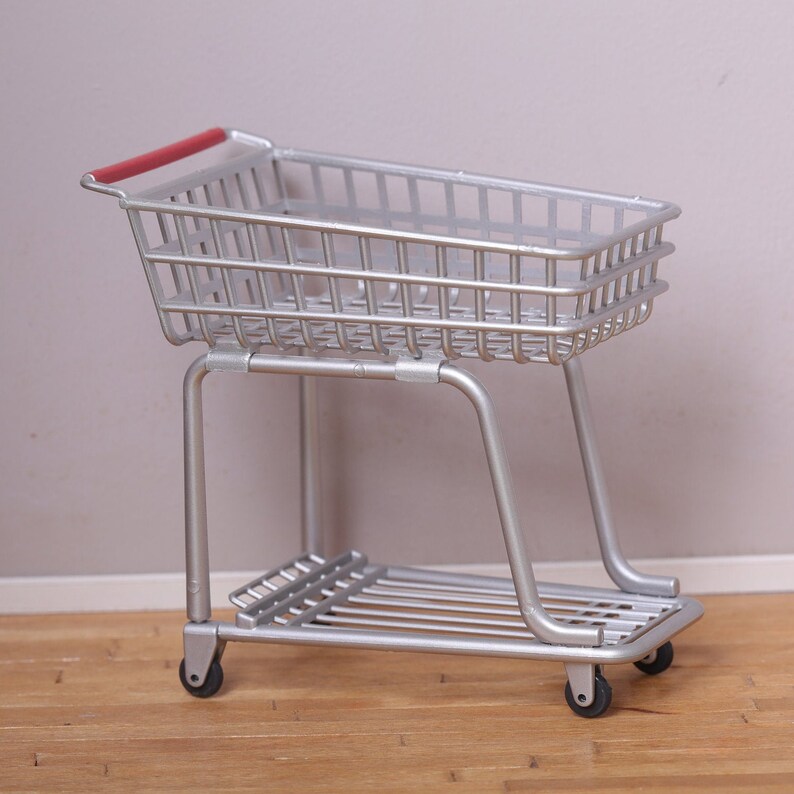 1/12 Scale Miniature Shopping Cart Dollhouse Miniature Grocery Etsy