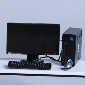 1:12 Scale PC Computer Personal Computer Dollshouse Miniature keyboard mouse USB monitor office