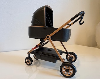 1:12 scale miniature dollhouse stroller carriage baby nursery