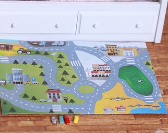 1:12 Scale Dollhouse Car Rug Mat Playroom Miniatures