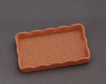 Bandeja de postres para tarta de cumpleaños, miniaturas para casas de muñecas, escala 1:6