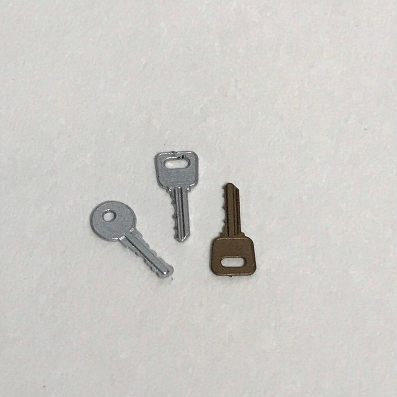 16 Scale Keys Dollhouse Key Keychain Dolls House Miniatures Etsy