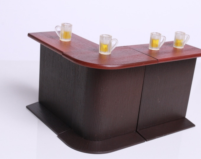 112 Scale Dollhouse Bar Counter Restaurant Alcohol 1/12 Dollshouse