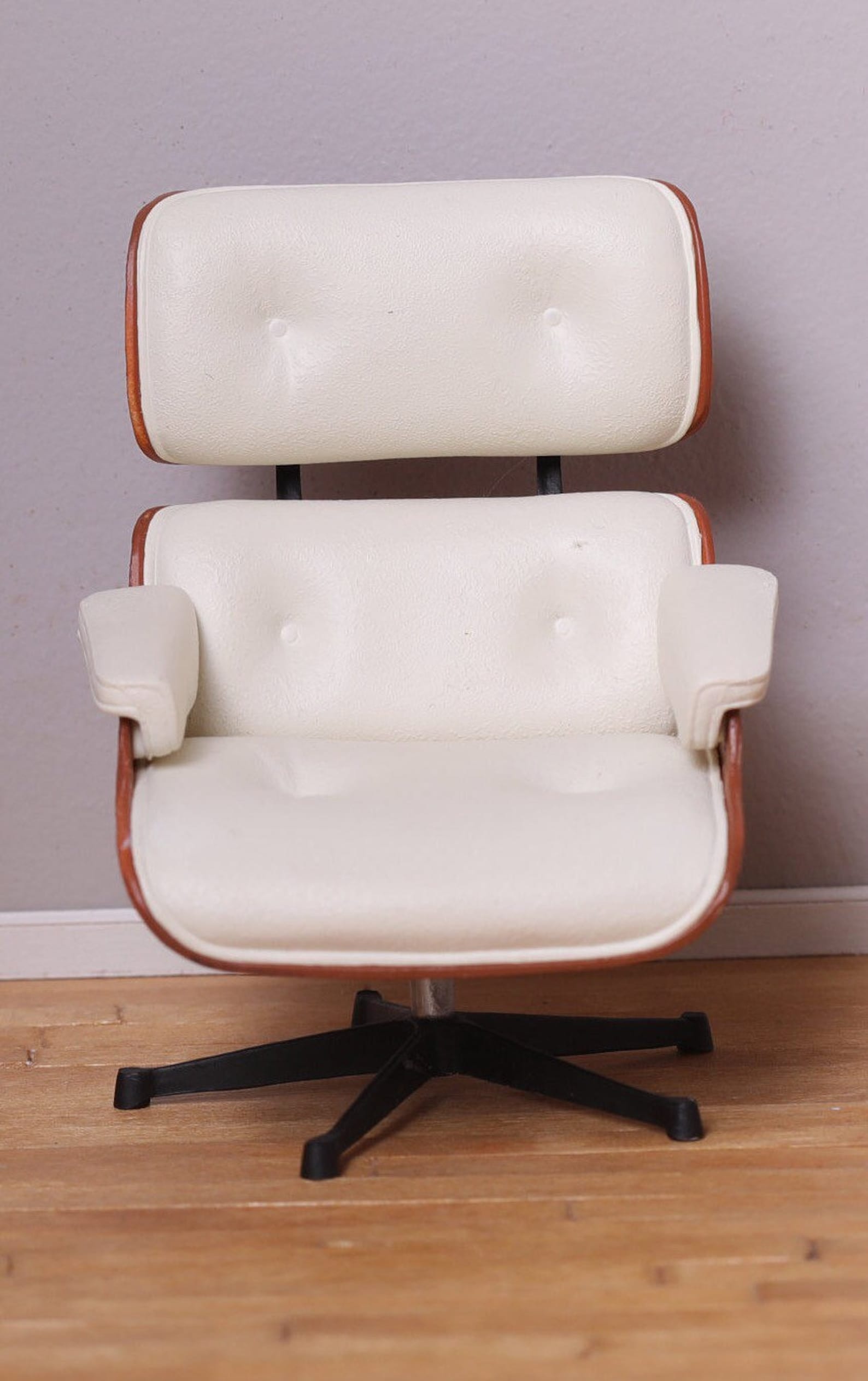 112 Scale Mid Century Modern Eames Lounge Chair White Etsy