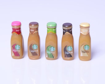 Miniature Dollhouse Coffee Cups Groceries 1:6 Scale Starbucks Drink Bottles 1/12 Dollshouse Miniatures Rement Drinks Cafe