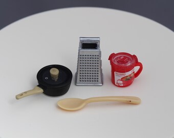 1:12 kitchen accessories set pots pans blender cooking dollhouse miniature rement tools