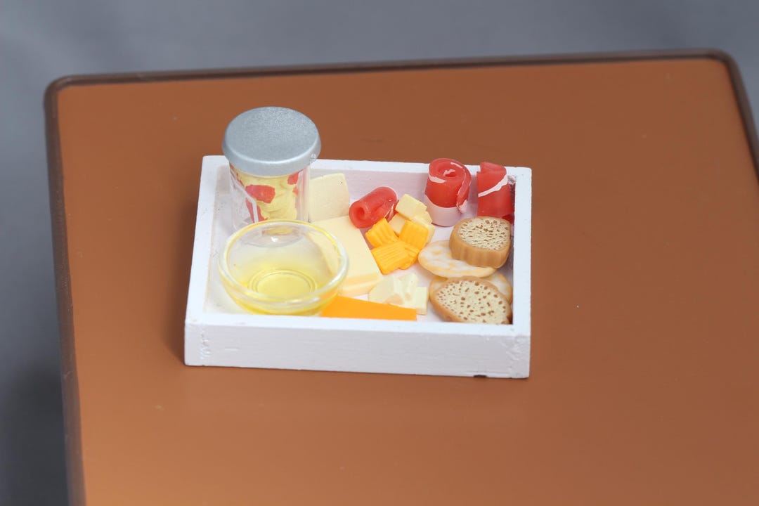 1:12 1/6 Scale Food Charcuterie Board Dollhouse Miniatures Cheese - Etsy