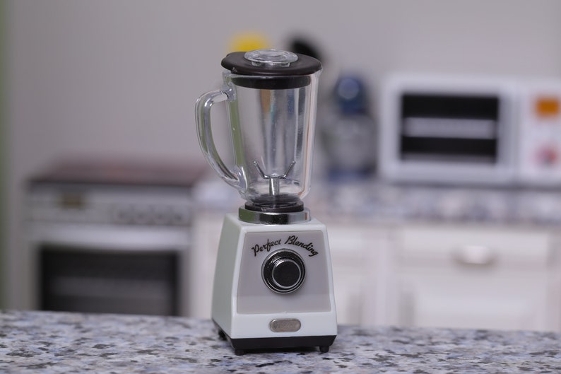 White Miniature Blender Baking Juice Dollhouse Miniatures 16 Etsy