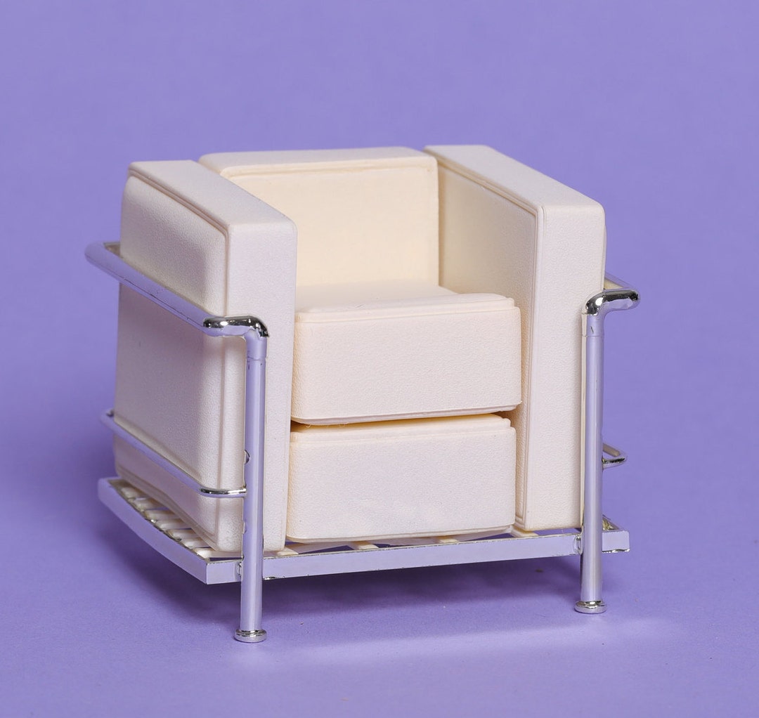 112 Scale Mid Century Modern Designer Club Chair Interior Miniature