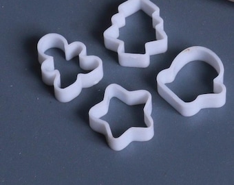 Cortadores de galletas a escala 1:12, utensilios de cocina, masa para galletas navideñas, miniatura para casa de muñecas 1/6