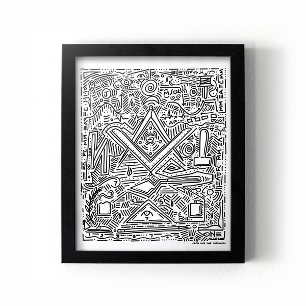 Masonic Pop Art | Entered Apprentice | 12" x 16" Paper Print