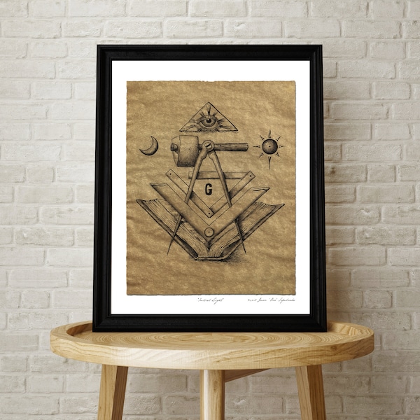 Masonic Light | Initial Light | Entered Apprentice Art | 12" x 16" Paper Print