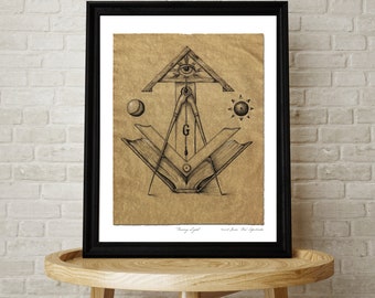 Masonic Light | Passing Light | Fellowcraft Art | 12" x 16" Paper Print