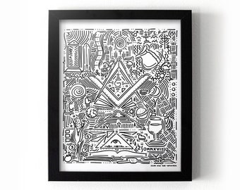 Masonic Pop Art | Fellowcraft | 12" x 16" Paper Print
