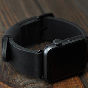 Apple Watch Band 42mm 44mm 40mm 38mm iwatch band, apple watch strap, apple watch band Series 1 2 3 4 5 6 SE Mens and Women Handmade Black