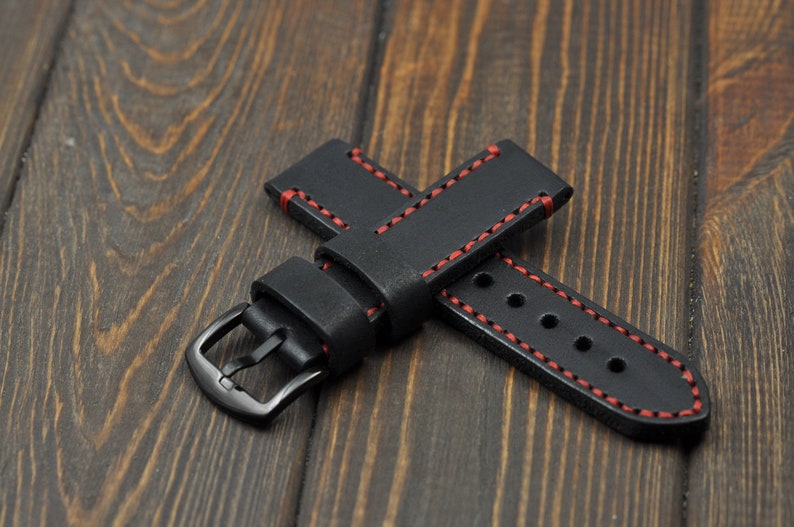 Handmade Leather Mens watch strap 16mm 18 mm 20mm 21mm 22mm Etsy