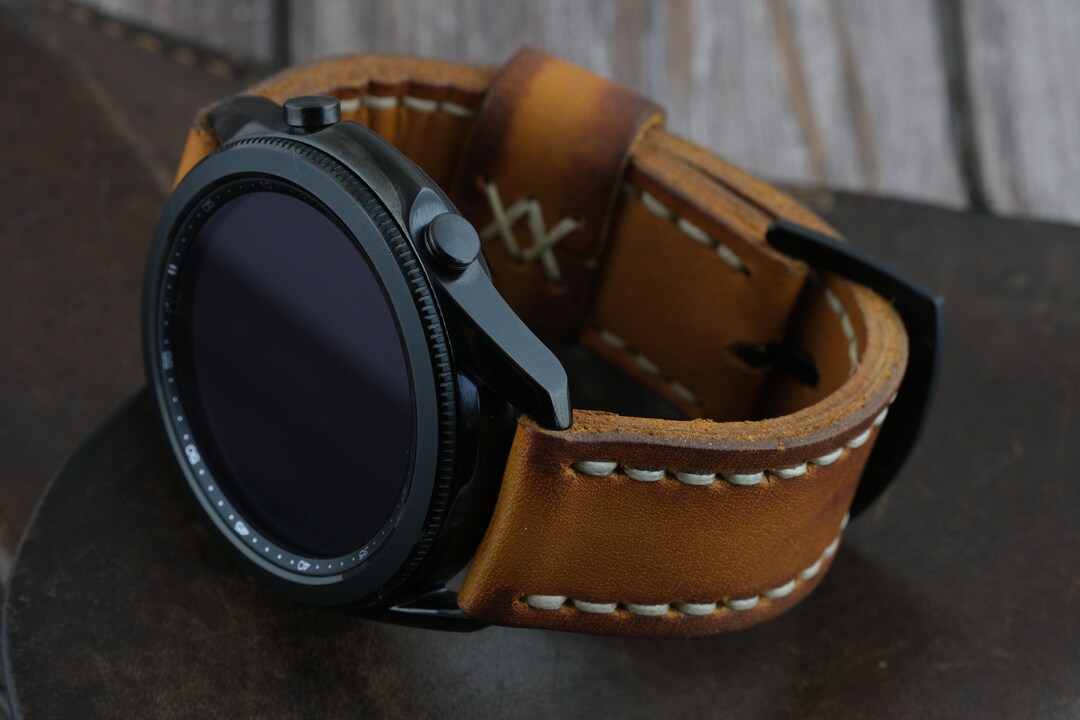 Samsung Watch Band 4 3 45mm 41mm Leather Band Galaxy Watch Etsy