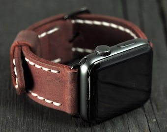 Leather Apple Watch Band Series 1 2 3 4 5 Strap for 44mm, 40mm, 38mm, 42mm  / iWatch Apple Watch Strap Bracelet Series 1 2 3 4 5 Handmade