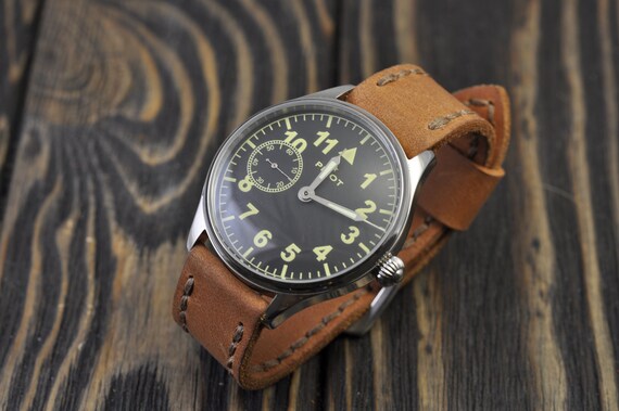 Men's Leather Watch Band, 18-26mm Comfortable Sport Watch Strap | Speidel Black / 18mm