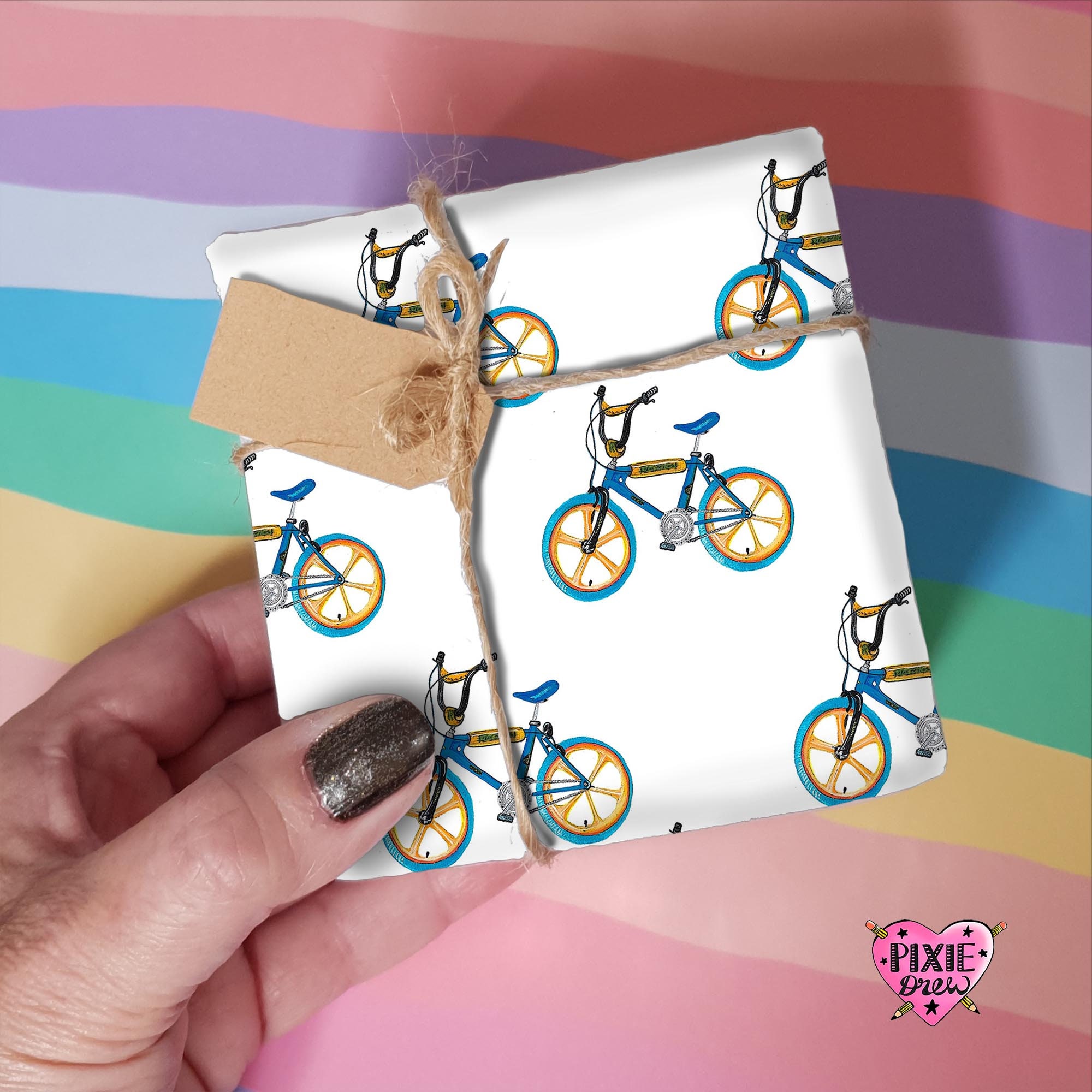 BMX Gift Wrap BMX Wrapping Paper Bike Gift Wrap Novelty Etsy UK