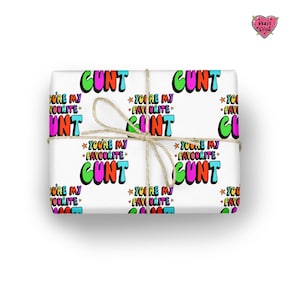 Funny Rude Wrapping Paper, Offensive Gift Wrap