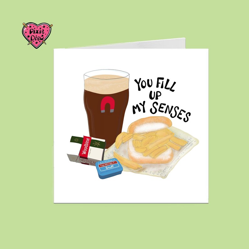 Sheffield united card, you fill up my senses song, blades card, blades football fan card, valentines, anniversary, birthday image 7