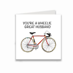 Carte de mari, carte de vélo pour un mari, carte de vélo d'anniversaire de mari, carte de cycliste de mari