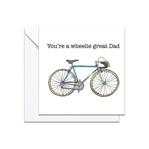 Carte d'anniversaire de papa, carte de fête des pères, très bonne carte de papa pour un cycliste