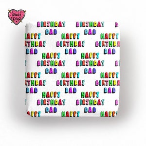 Happy Birthday Dad wrapping paper, fathers day gift wrap, cyclist Happy fathers day wrapping paper