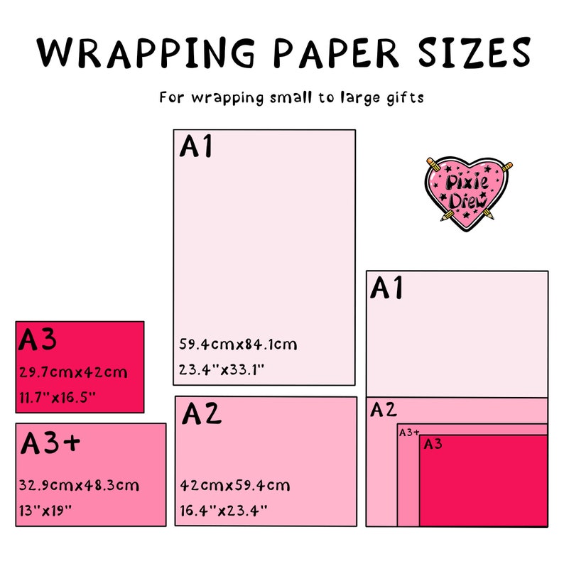 Unicorn Gift Wrap – Hand Drawn Unicorn Wrapping Paper – Cute Novelty Print Gift Wrap for Birthdays & Magical Gifts bild 10