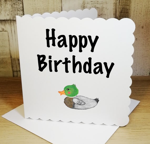 Carte De Canard Joyeux Anniversaire Carte De Canard De Etsy Carte De Canard Joyeux Anniversaire Carte De Canard De Etsy