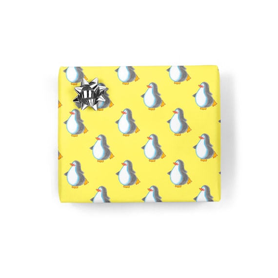 Eco Penguin wrapping paper, baby wrapping paper, you are my penguin gift wrap