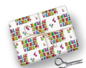 You're my favourite knob wrapping paper, or Merry Christmas Knob Gift Wrap