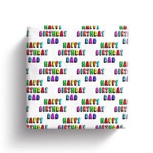 Happy Birthday Dad wrapping paper