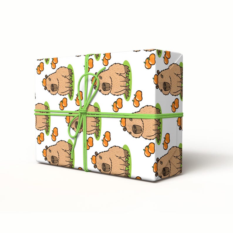 Wrapping Paper - Cute Capybara Design, Perfect for Her, Unique Gift ...