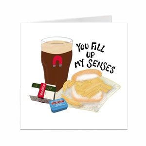 Carte unie de Sheffield, chanson vous remplissez mes sens, carte de pales, carte de fan de football de pales, saint valentin, anniversaire, anniversaire
