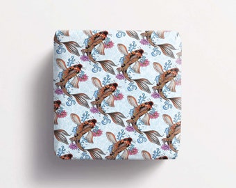 Koi fish wrapping paper, fish wrapping paper, gift wrap for fishermen or women