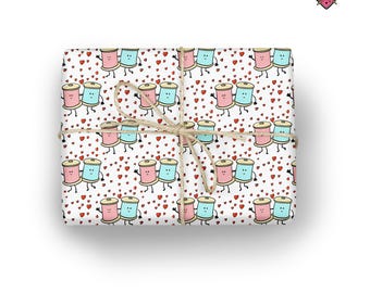 Cotton Anniversary Gift wrap for the 2nd wedding anniversary