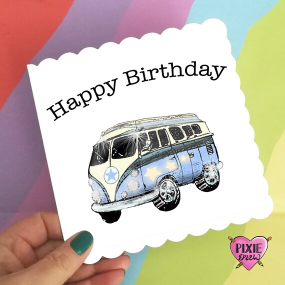 Carte De Joyeux Anniversaire De Campeur Carte Pour Un Homme Etsy France