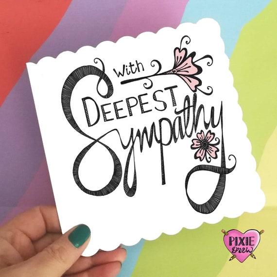 With Deepest Sympathy Condolence Card Loss Card Condolences Etsy