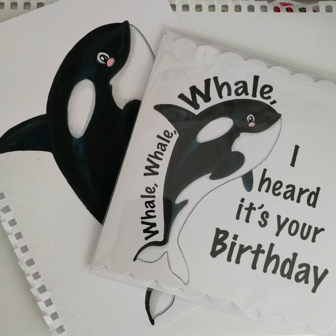 Orca Whale Birthday Card Quirky Birthday Card Whale Pun Etsy UK