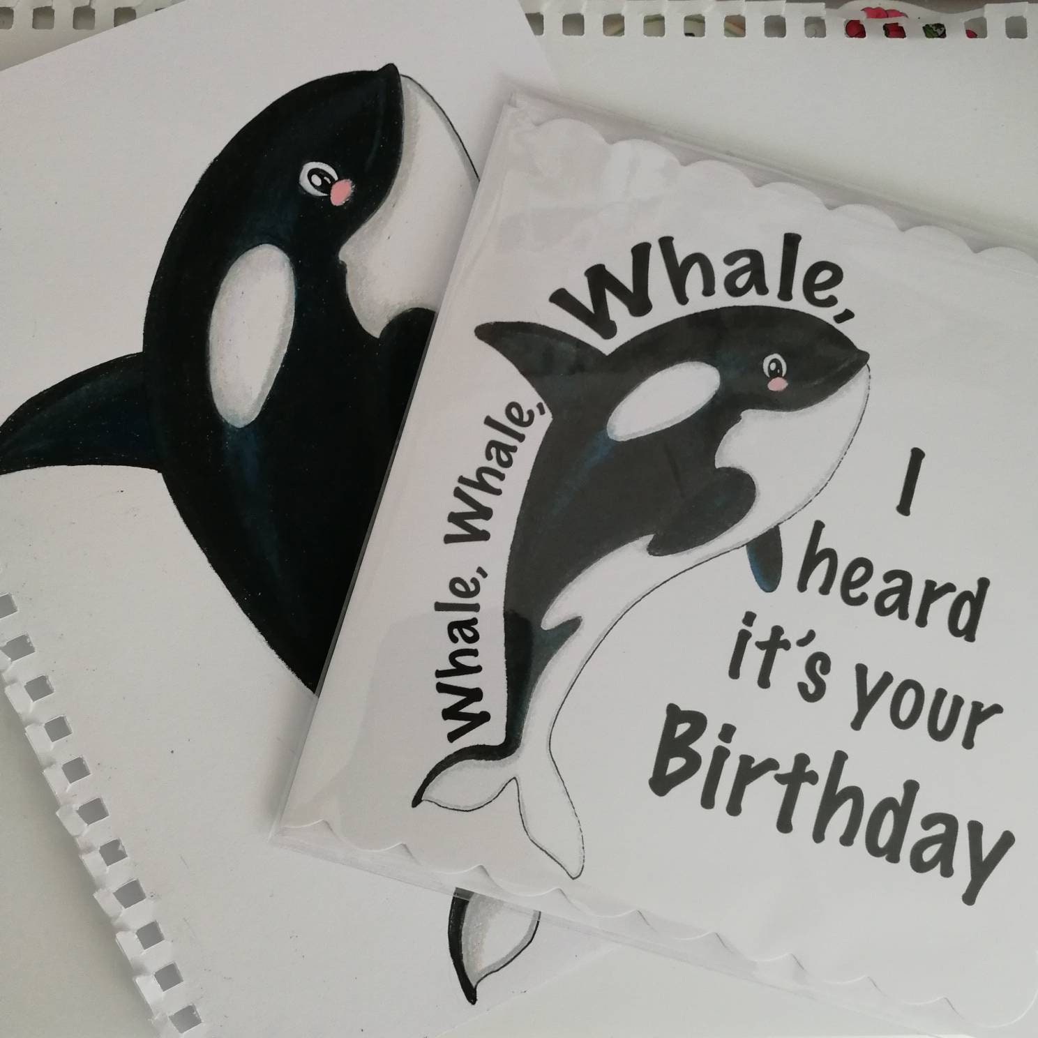 Orca Whale Birthday Card Quirky Birthday Card Whale Pun Etsy UK